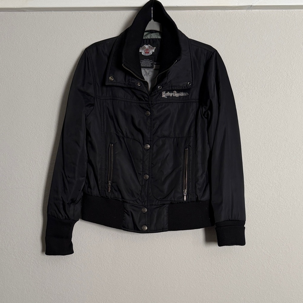 Harley-Davidson Women's Midnight Black Bomber Jacket